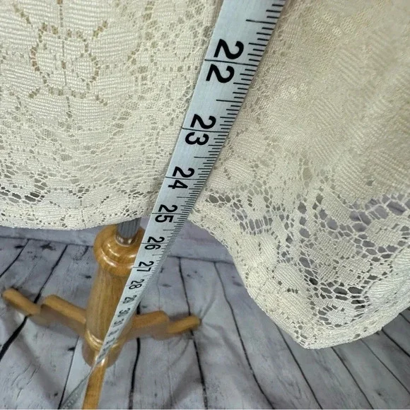 vintage ivory lace carefree fashions Blouse size medium cottagecore - Picture 4 of 7